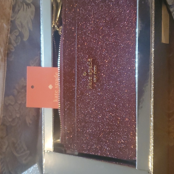 Kate spade new boxed zipper large slim cardholder glitz  just in - Picture 4 of 6